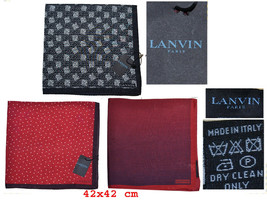 LANVIN Foulard Homme 100% Soie Made In Italy *ICI AVEC UNE REMISE* LV01 T0G - £31.77 GBP