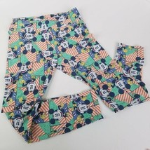 LuLaRoe Disney Mickey Mouse Leggings One Size Green Blue Yellow Orange - £8.69 GBP