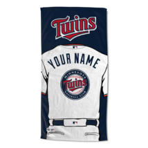 Minnesota Twins OFFICIAL MLB Jersey Personalized Beach Towel - £37.36 GBP