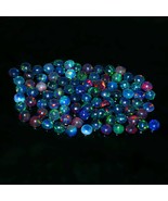 Natural Black Fire Opal Round Shape Loose Cabochon For Jewelry Making 7x7mm - $10.99