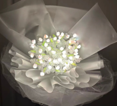 Handmade Tulip night light, flower night light, Glowing Tulip bouquet - £46.36 GBP