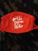 Delta Sigma Theta Sorority Face Mask Cover Red Delta Diva Face Mask Cove... - £11.73 GBP