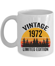 Vintage 1972 Coffee Mug 11oz Limited Edition 51 Years Old 51th Birthday Cup Gift - £11.86 GBP