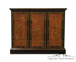 DREXEL HERITAGE Et Cetera Collection Black Painted Asian Chinoiserie 54&quot; Flip... - £799.34 GBP