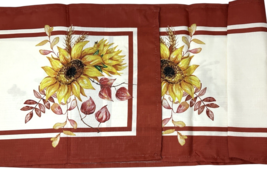 Joy of Harvest Thanksgiving Table Runner Pumpkin and Sunflower Print 14 x 72 In image 4