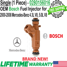 OEM 1Pc New Bosch Fuel Injector For 2001, 02, 2003 Mercedes-Benz CLK430 4.3L V8 - £66.77 GBP