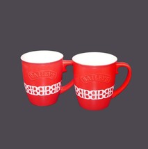 Bailey&#39;s Irish Cream red stoneware mugs with raised Bailey&#39;s wording. So... - £54.03 GBP