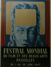 Festival Mondail - Advert poster of international festival of cinema and fine ar - £25.97 GBP