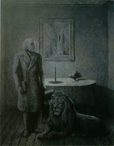 Souvenir de Voyage III - (Man and lion in front of table) - Ren Magritte - Frame - £25.97 GBP