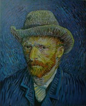 Self portrait with felt hat - Vincent van Gogh - Framed picture 11 x 14 - £25.50 GBP