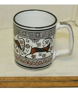 Pottery Mug Cup No 138 Rhodis Motif Antilope Hand Made Greece D Vassilop... - $12.00