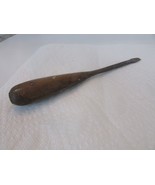 Vintage Flat Head Screwdriver 9.25&quot;L Unbranded Split Wood Handle - £11.63 GBP