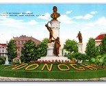 John McDonogh Monument La Fayette Square New Orleans LA UNP Linen Postca... - £1.55 GBP
