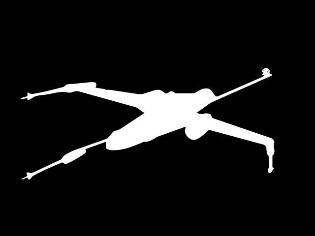 X-Wing silhouette Vinyl Decal Car Wall Laptop Sticker CHOOSE SIZE COLOR