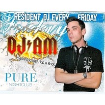 DJ AM Spinning Hip-Hop N Rock at Pure Nightclub Caesars Palace Promo Card - £3.10 GBP