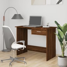 Desk Brown Oak 100x50x76 cm Engineered Wood - £41.96 GBP