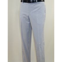 Men's Seersucker Suit Light Weight 100% Cotton By ENZO E58303-1 Blue image 12