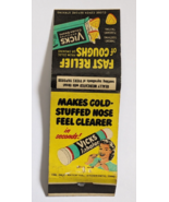 VICKS COLD RELIEF ADVERTISING MATCHBOOK COVER VINTAGE RETRO COUGH DROPS ... - $20.54 CAD