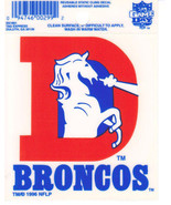 Vtg Denver Broncos Window Sticker-Reusable Static Cling Decal-Game Day N... - £11.01 GBP