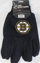 NHL Boston Bruins Utility Gloves Black w/ Black Palm by FOCO - £12.85 GBP