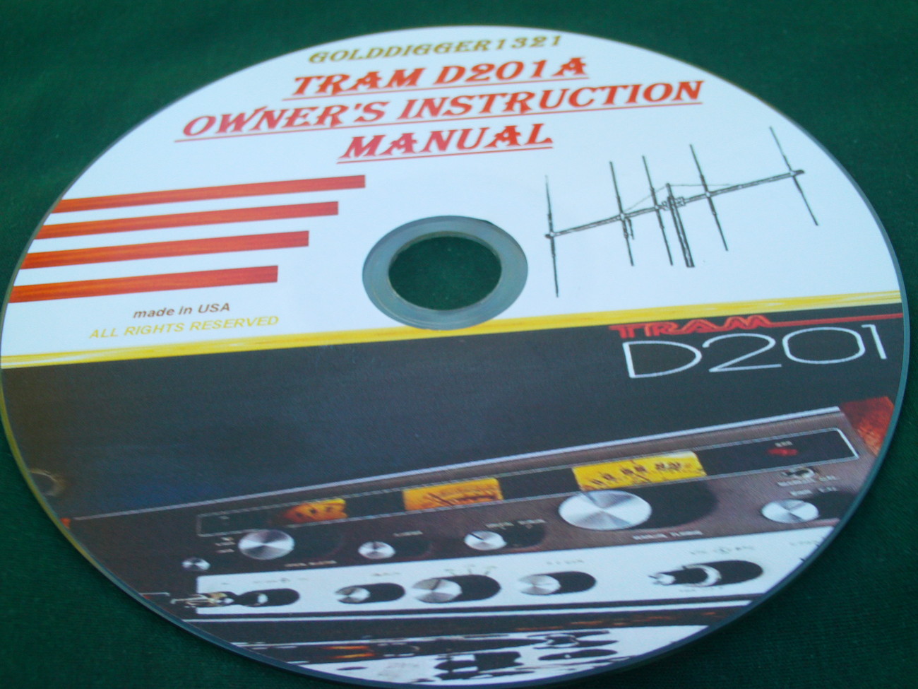 TRAM D201A OWNER'S INSTRUCTION MANUAL ON CD - $10.00