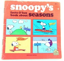 Vintage 1983 Snoopy&#39;s Facts &amp; Fun Book About Seasons - £14.18 GBP