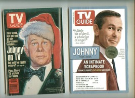 2 different JOHNNY CARSON TV GUIDE magazines  - $5.00