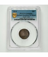 1814 10C Argent Dime PCGS Classé Véritable XF Détail Surfaces Lissé Peti... - $16,509.77 MXN
