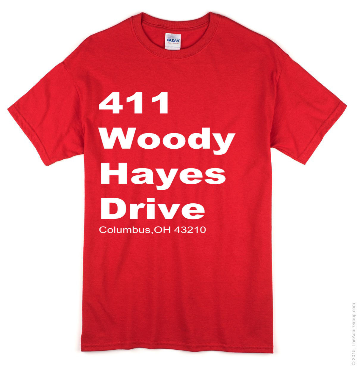 Ohio State Address 411 Woody Hayes Ave Drive OSU T Shirt - $16.66