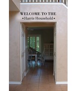 Household Welcome Custom Name Vinyl Wall Decal Personalized - $16.41 CAD+
