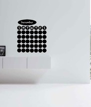 Chalkboard Vinyl Dot Wall Calendar - $19.60+