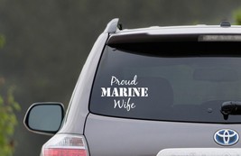 Proud Marine WIfe Vinyl Car Decal - £5.47 GBP