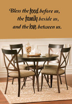 Bless the food family love vinyl wall quote Dining Room Kitchen - £10.96 GBP