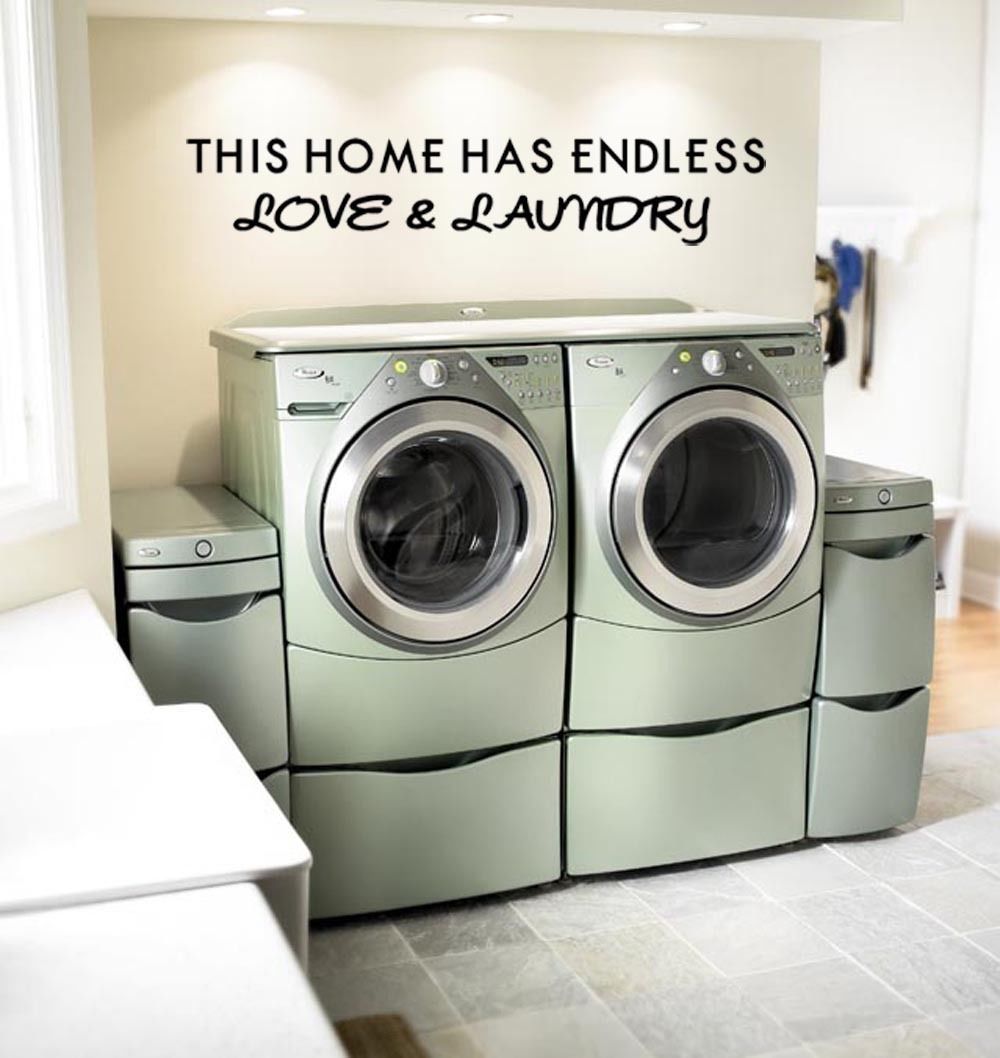 Primary image for This House Has Endless Love and Laundry Vinyl Wall Decal Quote