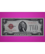 1928 G $2 Two Dollars United States Note Red Seal Guaranteed Authentic B... - $29.99