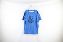 Marmot Mens XL Faded Nature Mountains Climbing Short Sleeve T-Shirt Blue Cotton - $24.70