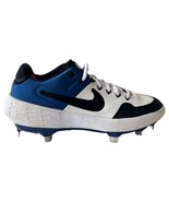 Nike Cleats Mens 7 Metal Huarache Elite 2 Low Baseball White Blue AJ6873... - $67.39 CAD