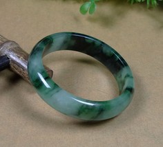 Certified Natural translucent Floating flowers Emerald Bracelets 57 mm &quot;Grade A&quot; - £198.19 GBP