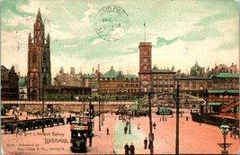 Vtg Cartolina 1905 Liverpool Inghilterra UK Pier Testa &amp; Overhead Rwy Lang Serie - £11.05 GBP