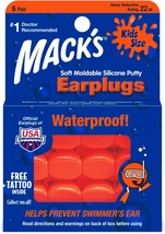 Mack&#39;s Soft Moldable Silicone Putty Ear Plugs - Kids Size, 6 Pair - Comf... - £12.40 GBP