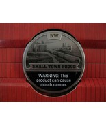 RED SEAL TOBACCO METAL TIN LID SMALL TOWN PROUD INITIALS NW - $8.90