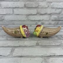 Tilso Salt and Pepper Shaker Set 1950s Cornucopia Fruit Japan No Cork - $15.74