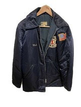 Original  Mahwah Satin Blue Fire Station 38 Jacket by Hewlitt Mfg.  - £194.69 GBP