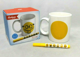 WRITE ON EMUGI WRITE-ON CERAMIC MUG 15 OZ/425 ML INCLUDES WASH OFF MARKE... - $4.50