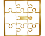 6x Puzzle Piece Shape Fondant Cutter Cupcake Topper 1.75 IN USA FD5126 - £6.26 GBP
