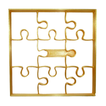 6x Puzzle Piece Shape Fondant Cutter Cupcake Topper 1.75 IN USA FD5126 - £6.31 GBP