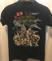 Star Wars The Force Awakens Black Graphic T-Shirt Boys/Juniors Top Jerry Leigh S - £15.26 GBP