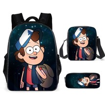 8Color  Gravity Falls Print Fashion Backpack Single  Bag Pen Bag  Black Polyeste - £91.91 GBP