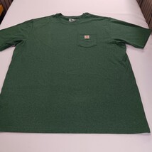 Carhartt K87 G55 Loose Fit Heavyweight Men's 2XL Tall Green Short Sleeve T-Shirt image 11