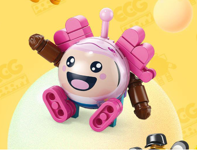 Montessori teaching aids cute eggs building blocks, toys kindergarten  gifts